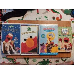 Sesame Street Elmo VHS Lot of 4 - See Description